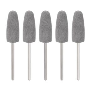 5pcs Rubber Polishing Bit Silicone Buffing Wheels 120 Grit 10mm Dia Mounted Grinding Head for Electric Grinder Rotary Tool, Cone Shape