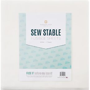 Missouri Star Fusible Interfacing Sheets, 42 Pack - Medium Weight Iron On Interfacing for Quilt Making and Sewing Projects - 14" Fabric Stabilizer Squares