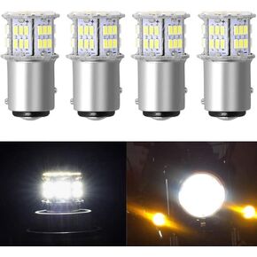 4-Pack Super Bright 6500K White Color Low Power 1157 2057 2357 7528 BAY15D LED Bulbs Replacement for Back Up Reverse Lights or Tail Brake Lights