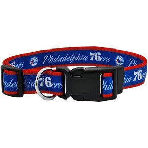 Pets First NBA PHILADELPHIA 76ERS Dog Collar, Size Large. Best Pet Collar for all Sports Fans