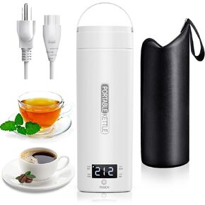 Travel Electric Kettle Portable Kettle for Hot Water Small Mini Tea Coffee Kettle Water Boiler, Water Heater with 4 Temperature Control & LCD Display
