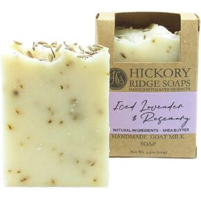 Iced Lavender & Rosemary Goat Milk Soap Bar | Handmade Soap with Goat Milk & Shea Butter, Natural Soap in Kuwait