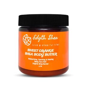 4oz Shea Butter - Sweet Orange Body Butter Moisturizer Natural Skincare Vegan