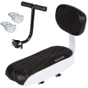 Bicycle Rear Seat Cushion Armrest Footrest Set, Bike Back Seat Child Safety Cushion, Including Cushion and Backrest, Armrest Handrail, Footrests