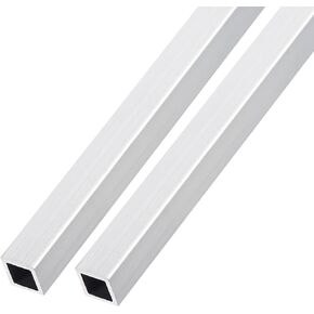 Square Aluminum Tube (25mm x 25mm x 1.2mm x 300mm) 2Pcs, 6063 Aluminum Tubing - for Home Furnishing, Machinery