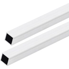 DMiotech 2Pack (19mm x 19mm x 1.6mm) 6061 Aluminum Square Tube 610mm Length Industry Metal Tubing for Machinery Frame Construction DIY Projects