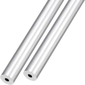 6063 Aluminum Round Tube, 11.81" Length 0.39"OD 0.31" Inner Dia Seamless Aluminum Straight Tube for DIY Air Intake Frames Boat Building Modelers Crafts Gardening Product 2PCS