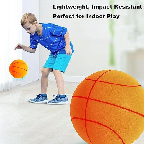 Silent Basketball Dribbling Indoor, 2024 Latest Foam Basketball Indoor Training Ball, Silent Bouncing Basketball, Training Foam Ball, for Various Indoor Activities(8 inches-Orange Color) in Kuwait