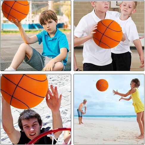 Silent Basketball Dribbling Indoor, 2024 Latest Foam Basketball Indoor Training Ball, Silent Bouncing Basketball, Training Foam Ball, for Various Indoor Activities(8 inches-Orange Color) in Kuwait
