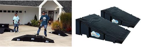 Skateboard Ramp Park Starter Pack with 2 Ramps and 1 Landing Deck & Connectors in Saudi Arabia