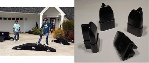 Skateboard Ramp Park Starter Pack with 2 Ramps and 1 Landing Deck & Connectors in Saudi Arabia