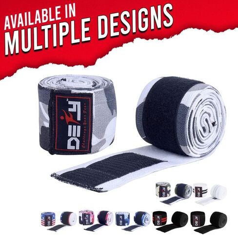 DEFY Sports' Knee Wraps for Weightlifting - Provides Knee Support for Powerlifting, Squats & Fitness Workouts - Ideal Knee Wrap for Men and Women  (1 PAIR) (American Flag) in Saudi Arabia