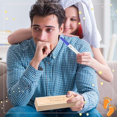 اختبار الحمل الإيجابي المزيف من Qunclay مع صندوق تذكار لاختبار الحمل، اختبار الحمل ذو النتيجة المبكرة المزحة يتحول دائمًا إلى صندوق إعلان الحمل الإيجابي لهدايا مزحة يوم كذبة أبريل in Kuwait