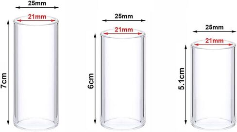3 Pcs Clear Glass Guitar Slides 51MM 60MM 70MM Finger Slides for Electric Bass Guitar in Saudi Arabia