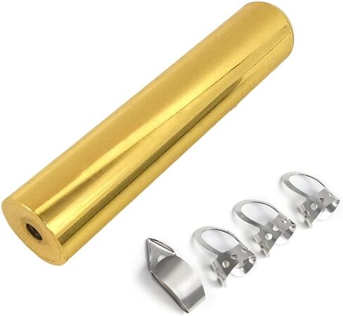 Alnicov Stainless Steel Tone Bar Guitar Lap Slide Solid Roundnose Tone bar with 3 Finger Pick + 1 Thumb Pick for Guitar Bass(Chrome) in Kuwait