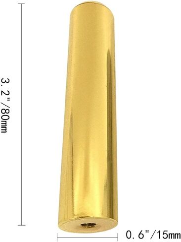 Alnicov Stainless Steel Tone Bar Guitar Lap Slide Solid Roundnose Tone bar with 3 Finger Pick + 1 Thumb Pick for Guitar Bass(Chrome) in Kuwait