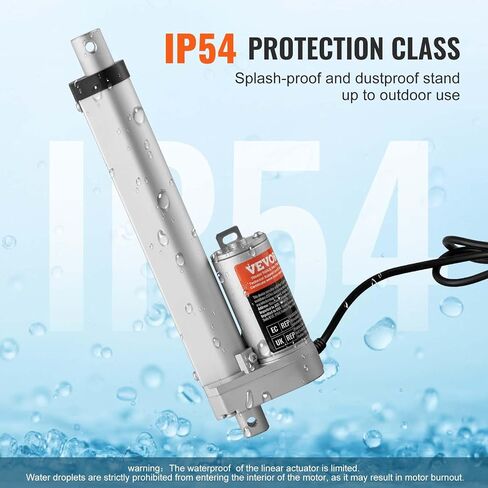 VEVOR Linear Actuator 12V, 6 Inch High Speed 0.55"/s Linear Actuator, 220lbs/1000N Linear Motion Actuator with Mounting Bracket and IP54 Protection in Saudi Arabia