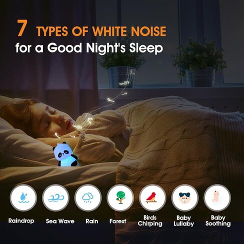 Mindfulness 'Breathing Panda', Breathing Light Meditation Accessories, 3 in 1 Portable Device with Night Light & Sleep Noise Machine for ADHD Anxiety Relief, Gift for Baby Kids Adult Women Men in Saudi Arabia