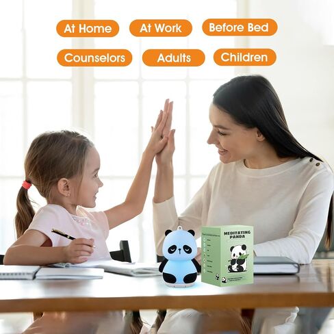 Mindfulness 'Breathing Panda', Breathing Light Meditation Accessories, 3 in 1 Portable Device with Night Light & Sleep Noise Machine for ADHD Anxiety Relief, Gift for Baby Kids Adult Women Men in Saudi Arabia