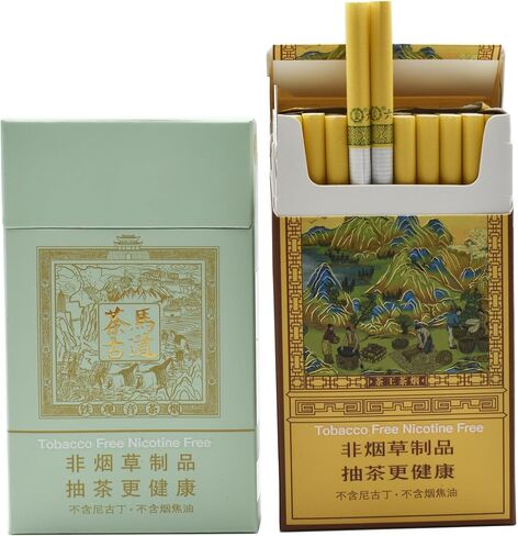 السجائر العشبية الخالية من التبغ، بدون تبغ، بدون نيكوتين، 20 سيجارة لكل علبة (40 إجماليًا) in Kuwait