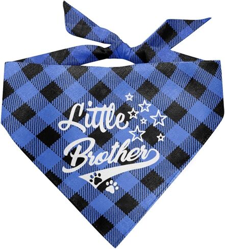 Little Brother Dog Bandana، مضحك لطيف الكلب باندانا، الجاموس منقوشة وشاح الحيوانات الأليفة، اكسسوارات وشاح الكلب الحيوانات الأليفة، وشاح مثلث الكلب الحيوانات الأليفة، باندانا الكلب للكلاب الصغيرة والمتوسطة الكبيرة، هدية لمحبي الكلاب (C7) in Kuwait