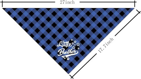 Little Brother Dog Bandana، مضحك لطيف الكلب باندانا، الجاموس منقوشة وشاح الحيوانات الأليفة، اكسسوارات وشاح الكلب الحيوانات الأليفة، وشاح مثلث الكلب الحيوانات الأليفة، باندانا الكلب للكلاب الصغيرة والمتوسطة الكبيرة، هدية لمحبي الكلاب (C7) in Kuwait