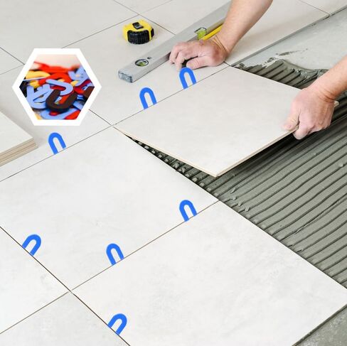 Plastic Shims Horseshoe-Shims for Leveling - 400PCS U Shaped Tile Spacers,Blue 1/16", Red 1/8", Yellow 3/16", Black 1/4" in Saudi Arabia