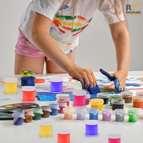 RP Remarkable Power, 100 Pack Mini Plastic Paint Cups with Lids Paint Container Pots Clear Paint Storage Jars 0.85 Oz (25ml) in Saudi Arabia