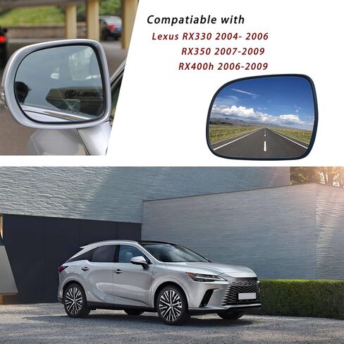 استبدال مرآة جانبية ساخنة للركاب لعام 2004-2009 لكزس RX330 RX350 RX400h - مرآة لكزس RX330 RX350 RX400h مرايا لكزس RX330 الجانبية لمرآة لكزس RX350 مع حامل خلفي in Saudi Arabia