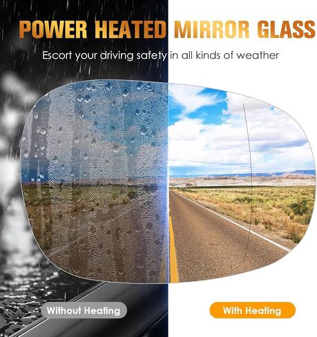 Driver Left Side Heated Mirror Glass Fits for BMW 125i 128i 135i 135is 320i 323i 325i 328i 335d 335i xDrive 335is 2009 2010 2011 2012 2013 Replacement for 51167252893 for 2 PIN in Saudi Arabia