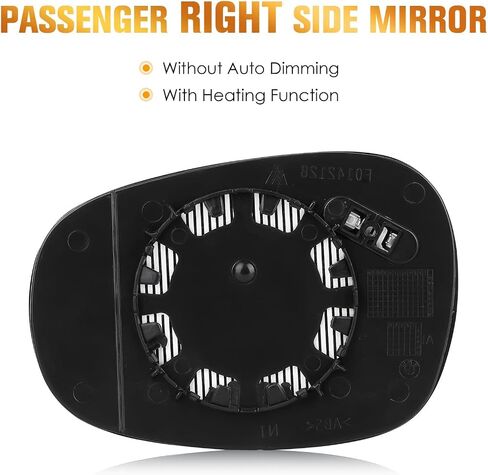 Driver Left Side Heated Mirror Glass Fits for BMW 125i 128i 135i 135is 320i 323i 325i 328i 335d 335i xDrive 335is 2009 2010 2011 2012 2013 Replacement for 51167252893 for 2 PIN in Saudi Arabia