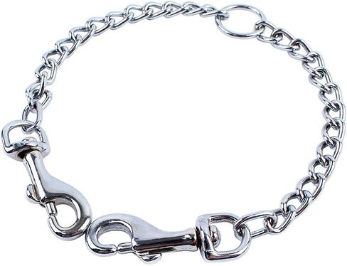 Wontee Pet Dog الفولاذ المقاوم للصدأ مزدوج الرأس الكلب المقود الحيوانات الأليفة كليب المقود التوأم الرصاص حزام الجر للكلاب الصغيرة المتوسطة والكبيرة تدريب المشي (S) in Kuwait