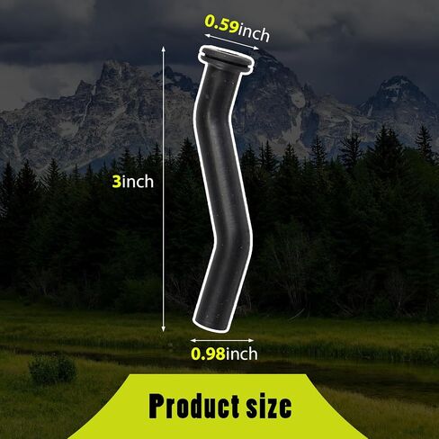 2 PCS Car Vertical Engine Vacuum Hoses, 3In Durable Metal Vehicle Vacuum Hose Part, Universal Waterproof Curved Automotive Vacuum Replacement Accessories # 596163 Briggs and Stratton (Black) in Saudi Arabia