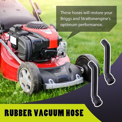 2 PCS Car Vertical Engine Vacuum Hoses, 3In Durable Metal Vehicle Vacuum Hose Part, Universal Waterproof Curved Automotive Vacuum Replacement Accessories # 596163 Briggs and Stratton (Black) in Saudi Arabia