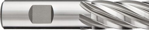YG-1 - 9322 E2175 Cobalt Steel Square Nose End Mill, Extra Long Reach, Weldon Shank, Uncoated (Bright) Finish, 30 Deg Helix, 6 Flutes, 5" Overall Length, 0.5" Cutting Diameter, 0.5" Shank Diameter in Saudi Arabia