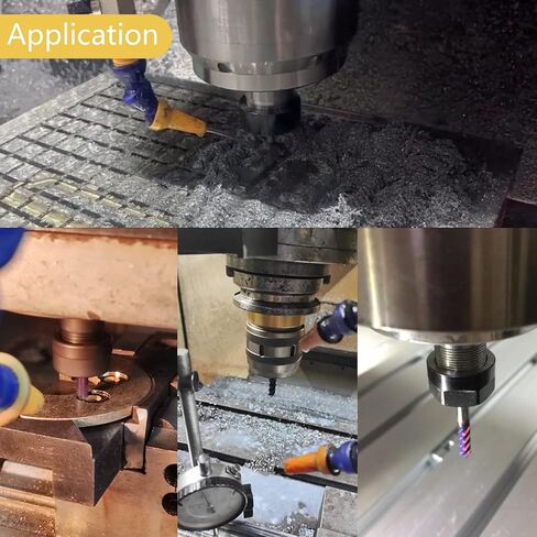 3/16" Solid Carbide Square Nose End Mills Set 65HRC Tungsten Steel Milling Cutter 4 Flute CNC Milling Bits for Stainless Steel Hardness Steel in Kuwait
