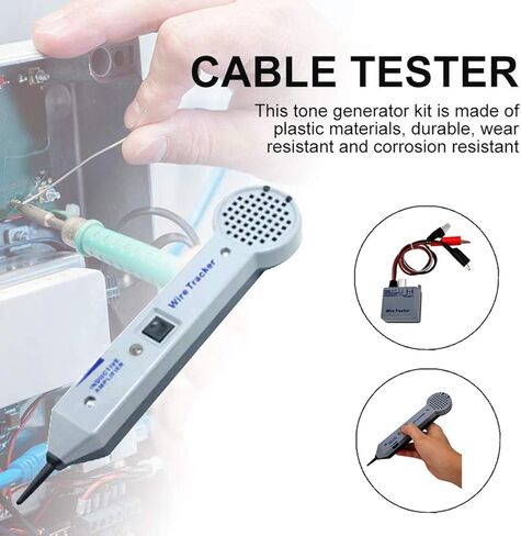 مجموعة النغمات والمسبار، جهاز تتبع الأسلاك 200EP عالي الدقة واختبار الدوائر، مجموعة تتبع النغمات الاحترافية، مولد نغمة اختبار الكابلات، مضخم حثي مع حجم قابل للتعديل in Kuwait