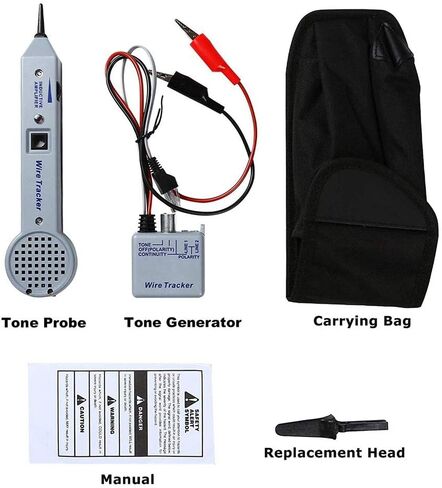 مجموعة النغمات والمسبار، جهاز تتبع الأسلاك 200EP عالي الدقة واختبار الدوائر، مجموعة تتبع النغمات الاحترافية، مولد نغمة اختبار الكابلات، مضخم حثي مع حجم قابل للتعديل in Kuwait