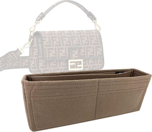 Bag Organizer for Fendi Baguette Medium (26cm/10.2″) - Premium Felt Purse Handbag Insert Liner Shaper (Handmade) Soft Structure Support in Saudi Arabia