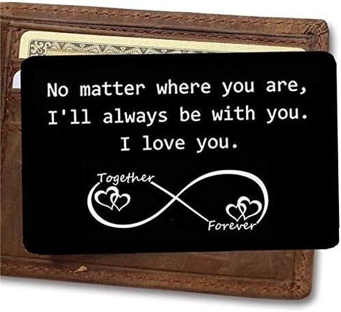 Wallet Card Love Note, Husband Gifts from Wife, Anniversary Gifts For Husband, Engraved Boyfriend Gift Idea, Deployment Keepsake, Unique & Romantic Mini WalletInsert for Men in Saudi Arabia