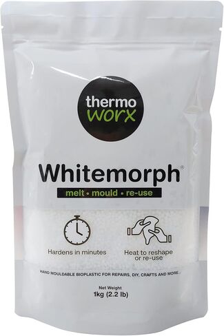Thermoworx Whitemorph 2.2lb. Hand moldable bioplastic. Melt, Mold and Reuse in Saudi Arabia
