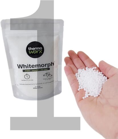 Thermoworx Whitemorph 2.2lb. Hand moldable bioplastic. Melt, Mold and Reuse in Saudi Arabia