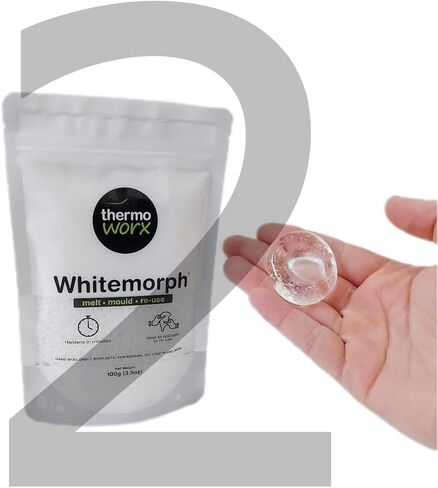 Thermoworx Whitemorph 2.2lb. Hand moldable bioplastic. Melt, Mold and Reuse in Saudi Arabia