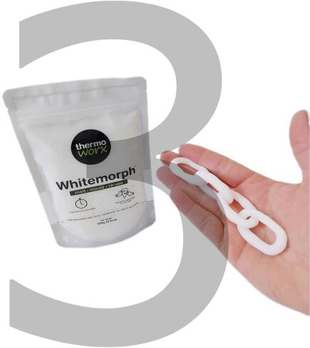 Thermoworx Whitemorph 2.2lb. Hand moldable bioplastic. Melt, Mold and Reuse in Saudi Arabia