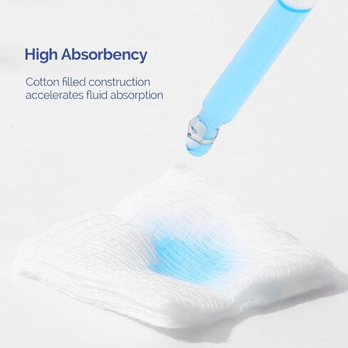 JMU Cotton Gauze Pads 2x2, 8-ply Woven Gauze Sponges, 200pcs Non-Sterile Surgical Sponges, Nonstick Dental Gauze Pads for First Aid Wound Dressing in Saudi Arabia