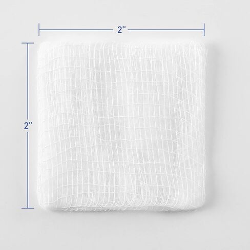 JMU Cotton Gauze Pads 2x2, 8-ply Woven Gauze Sponges, 200pcs Non-Sterile Surgical Sponges, Nonstick Dental Gauze Pads for First Aid Wound Dressing in Saudi Arabia