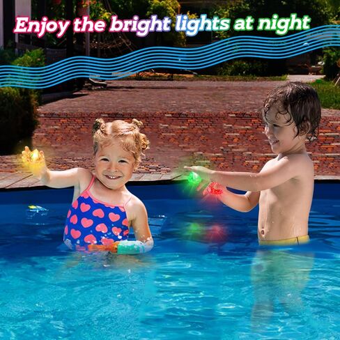 لعبة حمام السباحة المضيئة للأطفال - 12 قطعة من الماس متعدد الألوان وامض ألعاب حمام السباحة المتوهجة تحت الماء ألعاب السباحة الحسية في الليل لعبة رمي حمام السباحة للأطفال في الصيف ومستلزمات تدريب حمام السباحة والألعاب in Kuwait