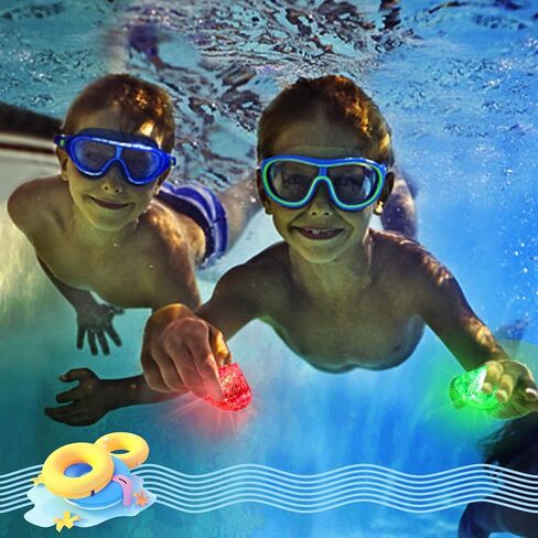 لعبة حمام السباحة المضيئة للأطفال - 12 قطعة من الماس متعدد الألوان وامض ألعاب حمام السباحة المتوهجة تحت الماء ألعاب السباحة الحسية في الليل لعبة رمي حمام السباحة للأطفال في الصيف ومستلزمات تدريب حمام السباحة والألعاب in Kuwait