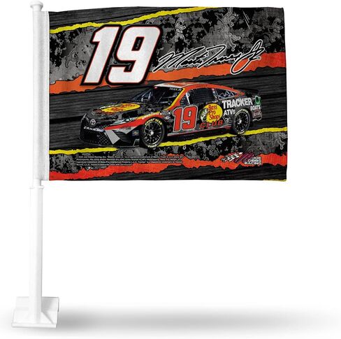 Rico Industries NASCAR Double Sided Car Flag - 16" x 19" - Strong Pole That Hooks onto Car/Truck/Automobile in Saudi Arabia