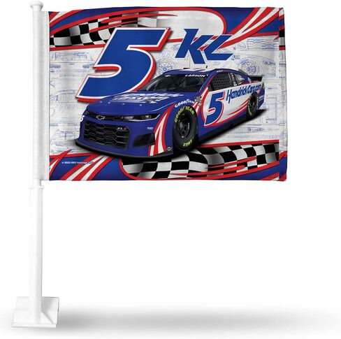 Rico Industries NASCAR Double Sided Car Flag - 16" x 19" - Strong Pole That Hooks onto Car/Truck/Automobile in Saudi Arabia